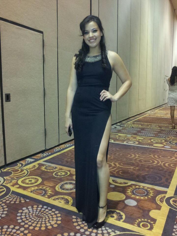 Janae wears B.Yellowtail at the designer’s fashion show in Las Vegas in 2012